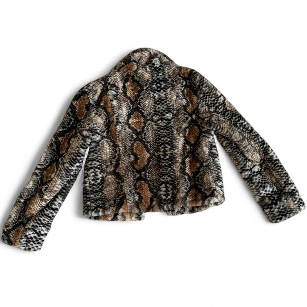 Blank NYC Faux Fur Snake Print Teddy Jacket - Size XS - Picture 4 of 8